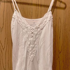 White xs soft and sexy American eagle tank